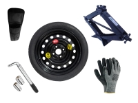 Set – Thuiskomer NISSAN KUBISTAR R15 4x100x60,1 + sleutel + krik + opbergzak voor krik