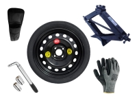 Set – Thuiskomer FIAT 500 Abarth II R16 4x98x58,1 + sleutel + krik + opbergzak voor krik